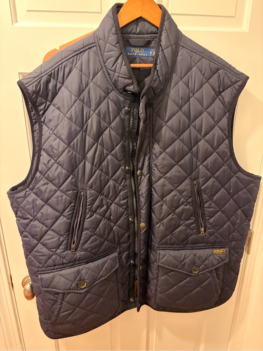 Polo by Ralph Lauren Navy Quilted Diamond-Stitch Vest